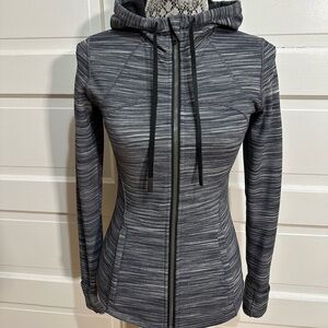 Lululemon Hooded Define Jacket *Nulu Size 6 Heathered Black White Black $128